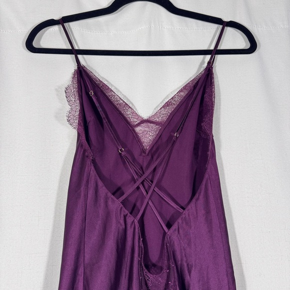 Victoria’s Secret Plum Satin Crossback Slip Dress - Picture 4 of 7